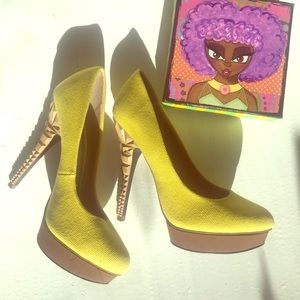 Rachel By Rachel Roy Yellow Heels